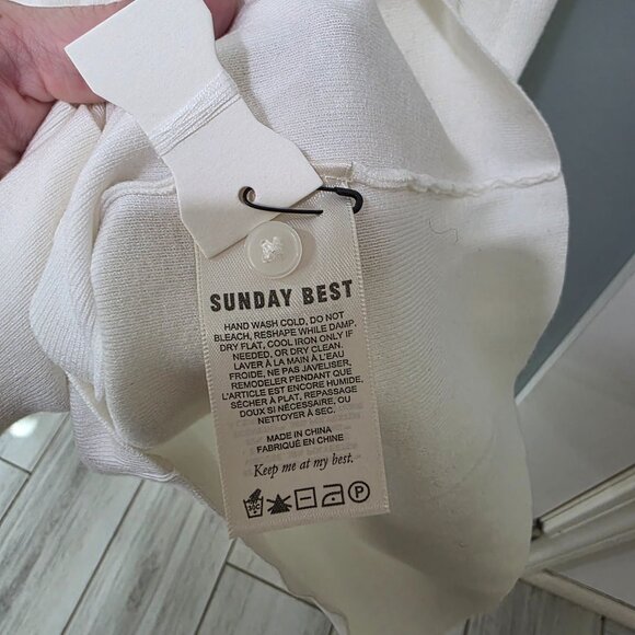 Sundeh Women’s White Button-Down Polo Collar Mini Dress – Size M – Short Sleeve - Picture 6 of 11